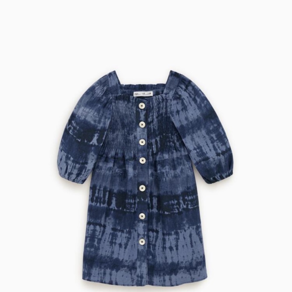 Zara tie dye denim girls dress